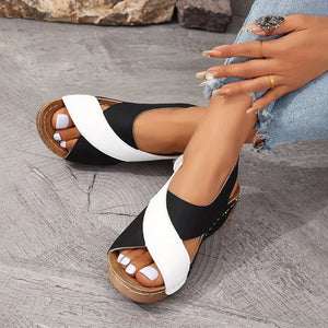 Supercomfortabele orthopedische sandalen met schuine hak voor dames