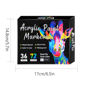 Tweekleurige acrylverfmarker met dubbele punt