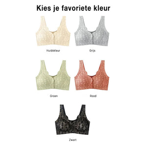 Comfortabele en praktische bh met knoopsluiting aan de voorkant