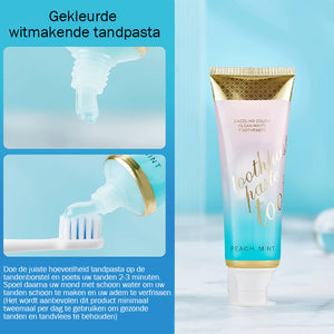 Gekleurde witmakende tandpasta