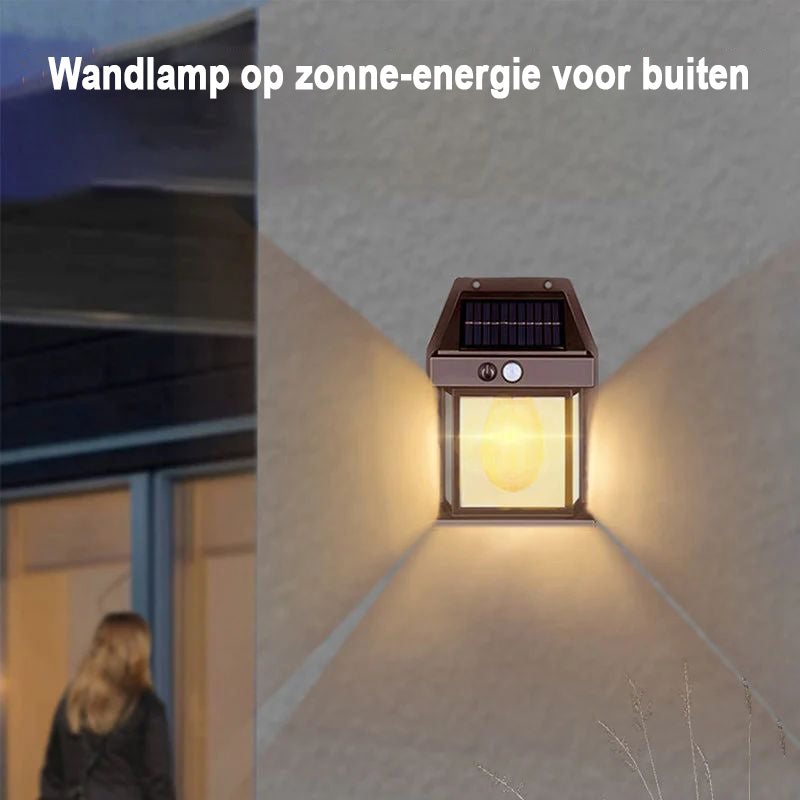 Wandlamp op zonne-energie voor buiten