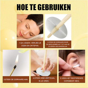 Natuurlijke bijenwas oorkaars