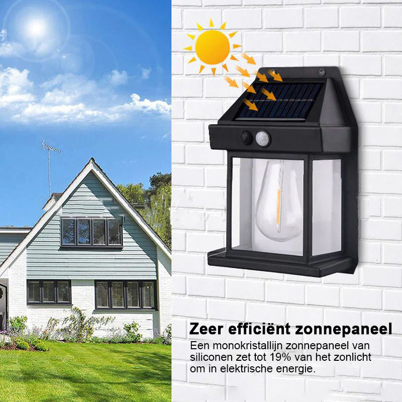 Wandlamp op zonne-energie voor buiten