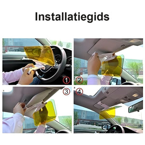 Rijvizierverlenging met anti-verblindingsbescherming voor dag en nacht