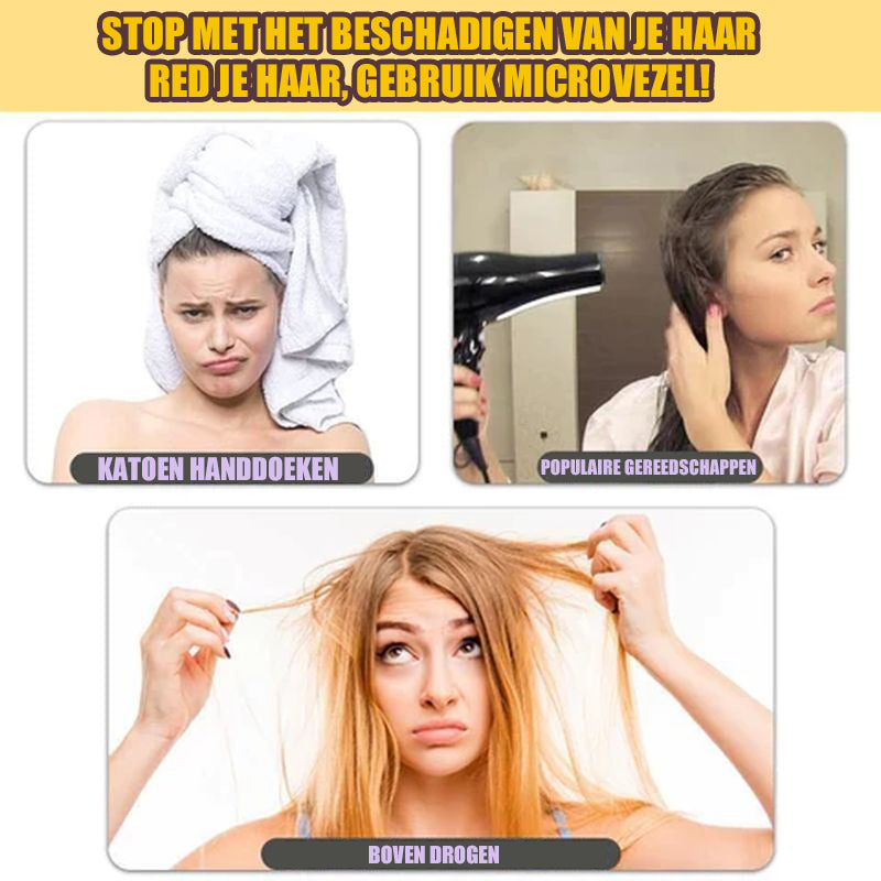 Sneldrogende handdoek voor het haar