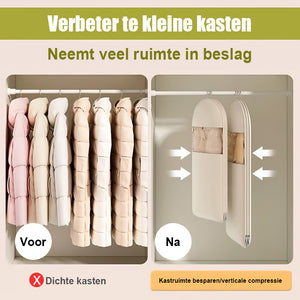 👕Ruimtebesparende hangende kledinghoes met zelfsluitende rits