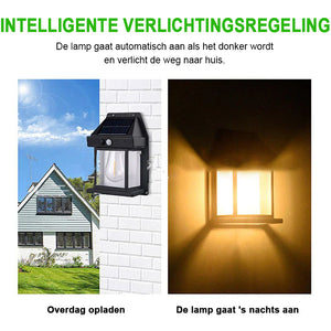 Wandlamp op zonne-energie voor buiten