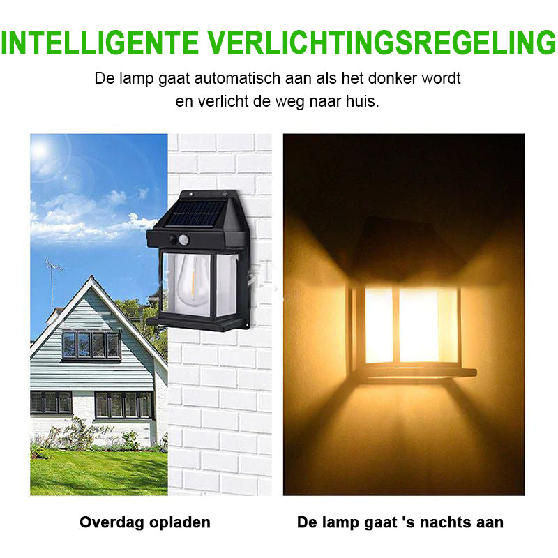 Wandlamp op zonne-energie voor buiten