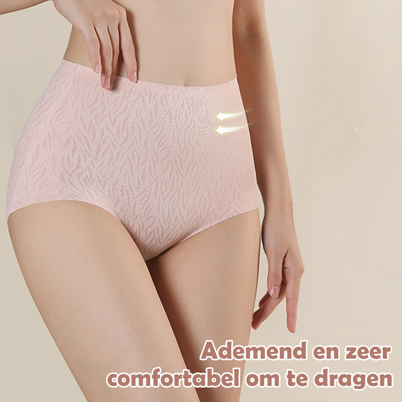 Naadloze slip met hoge taille in effen kleur