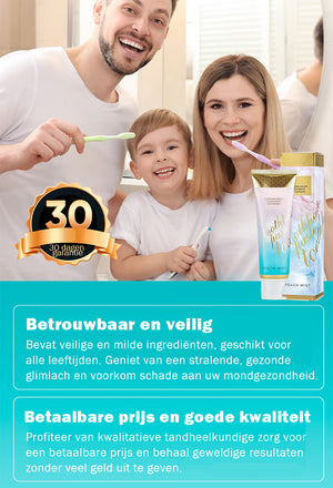Gekleurde witmakende tandpasta