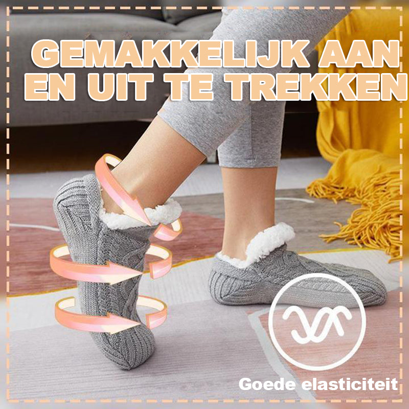 Dikke, gewatteerde sokken en schoenen