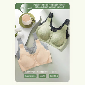 Comfortabele en praktische bh met knoopsluiting aan de voorkant