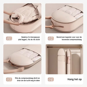 👕Ruimtebesparende hangende kledinghoes met zelfsluitende rits