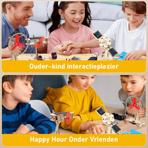 DIY Zonne-energie Houten Satelliet Model Wetenschappelijke Kit