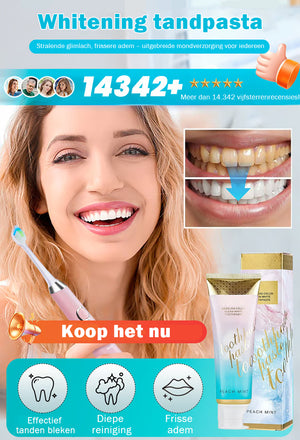 Gekleurde witmakende tandpasta