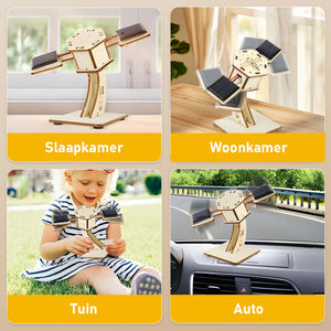 DIY Zonne-energie Houten Satelliet Model Wetenschappelijke Kit
