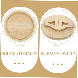 Bank armleuning met houten bijzettafel