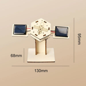 DIY Zonne-energie Houten Satelliet Model Wetenschappelijke Kit