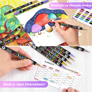 Tweekleurige acrylverfmarker met dubbele punt