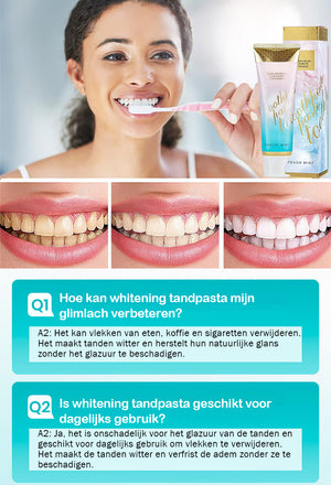 Gekleurde witmakende tandpasta