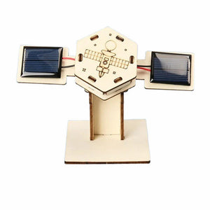 DIY Zonne-energie Houten Satelliet Model Wetenschappelijke Kit