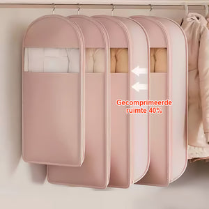 👕Ruimtebesparende hangende kledinghoes met zelfsluitende rits