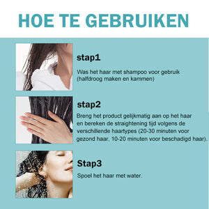 Eiwitcorrectiecrème voor steil haar
