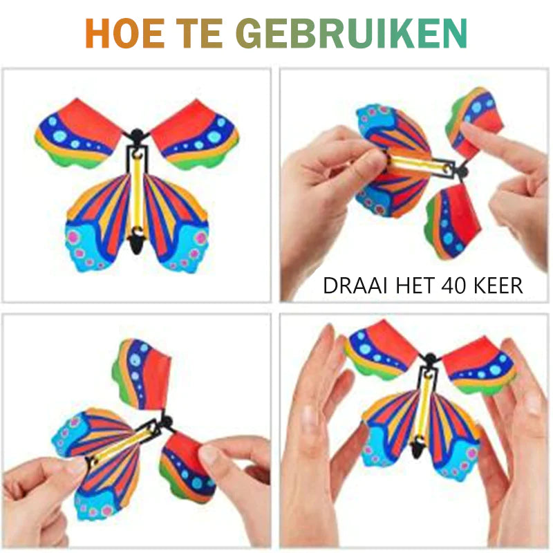 Magische vliegende vlinder (kleur wordt willekeurig verzonden)