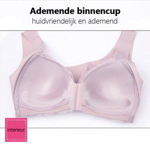 Ademende beha met voorsluiting