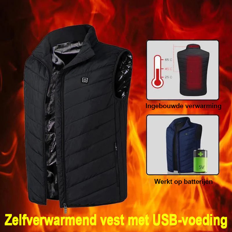 Verwarmde jas, winter warm, USB opgeladen