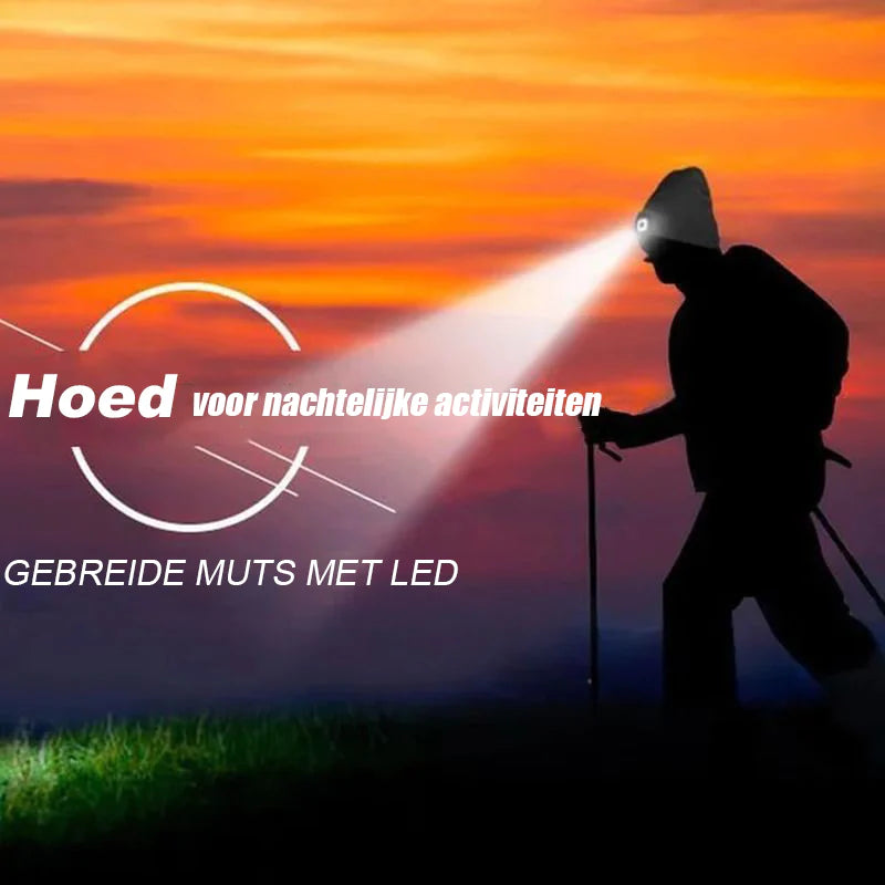 Gebreide muts met LED