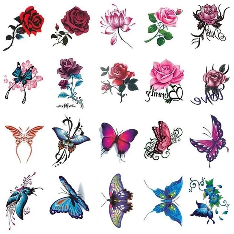 Modieuze 3D Tattoo Stickers 50 stuks