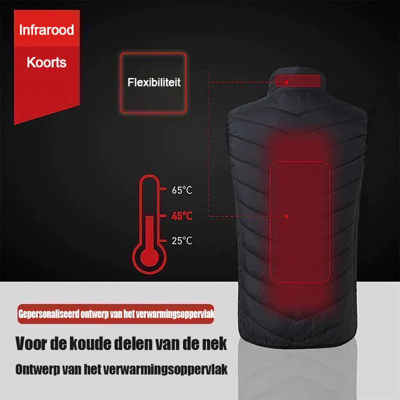 Verwarmde jas, winter warm, USB opgeladen