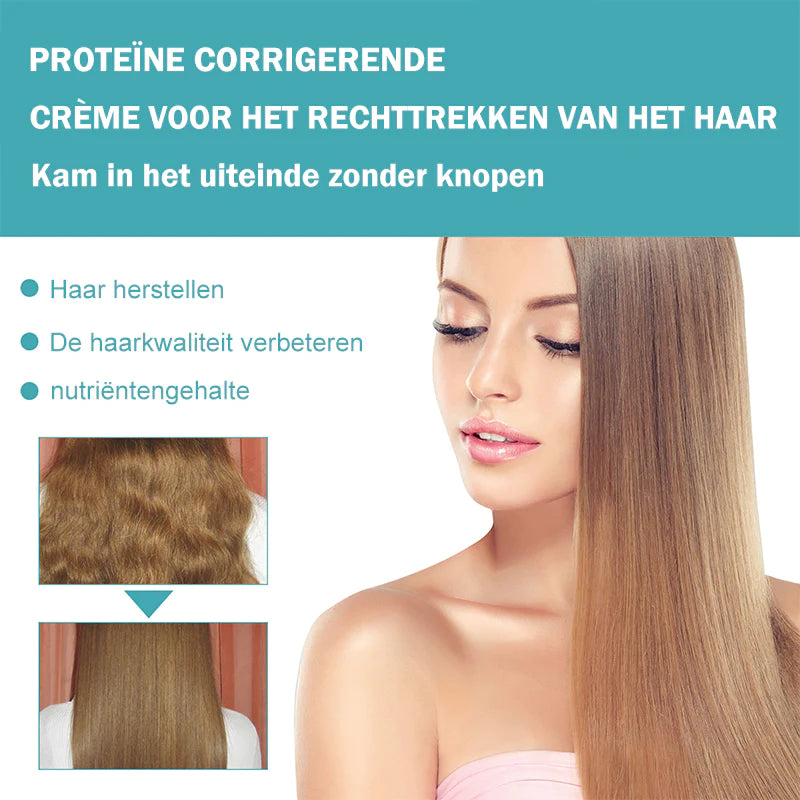 Eiwitcorrectiecrème voor steil haar