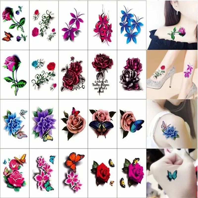 Modieuze 3D Tattoo Stickers 50 stuks